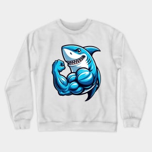 Muscular Shark: Power of the Ocean Crewneck Sweatshirt